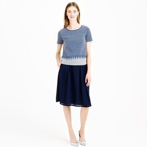 J.Crew Classic Crepe Skirt - Navy
